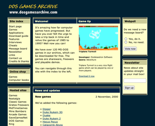 DOS Games Archive around 2000
